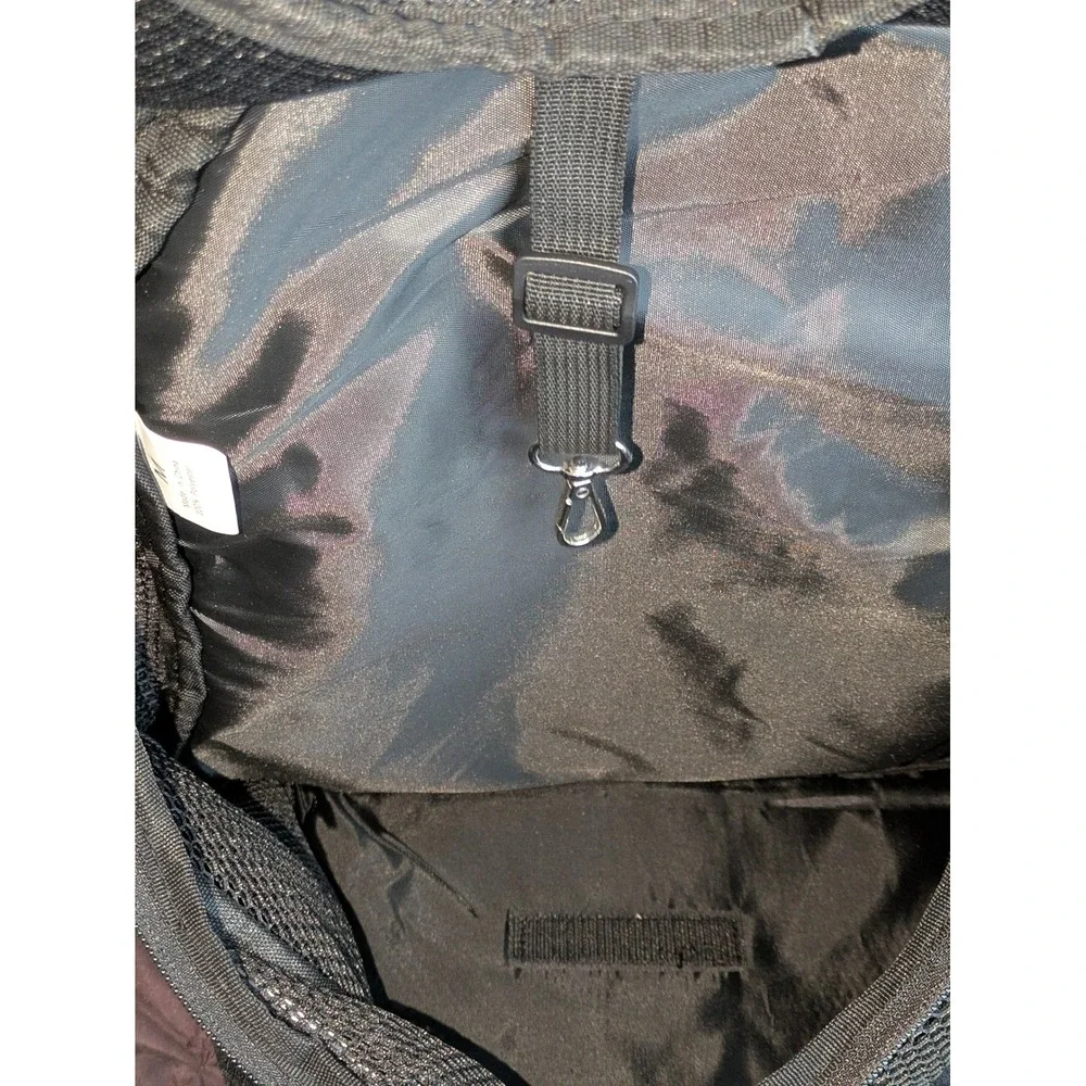 Pet Carrier Backpack Medium Black Mesh Dog Cat Travel Safety Tether Padded NWOT
